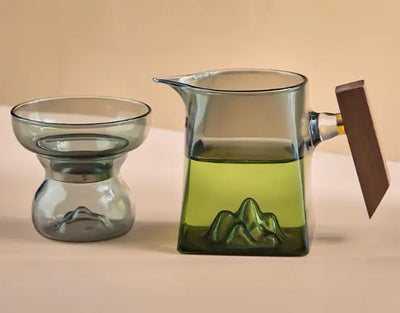 Mountain Serenity Glass Tea Set